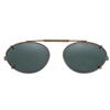 48 mm  Almond Gray Polarized with Gold Frame