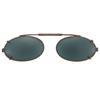 42 mm  Low Oval Gray Polarized with Gold Frame