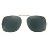 52 mm  Square Gray Polarized with Gold Frame
