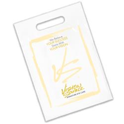 NON-IMPRINTED Vision Source White PLASTIC Bag - Small (100/box)