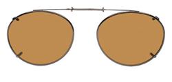 Solar 50mm Oval Brown Polarized with Gunmetal Frame