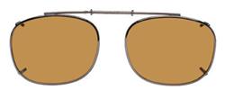 Solar 50mm Rectangle Brown Polarized with Bronze Frame