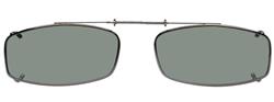 Solar 52mm Slim Rectangle Gray Polarized with Gunmetal Frame