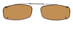 Solar 52mm Slim Rectangle Brown Polarized with Gunmetal Frame