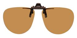 Flip-Up Brown lens Small Aviator 56A 48B with Bronze clip