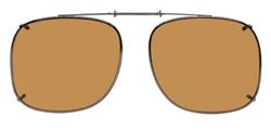 Solar 54mm Square Brown Polarized with Gunmetal Frame