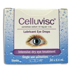 Celluvisc Lubricant Eye Drops .4ml x 30 Single Use Containers