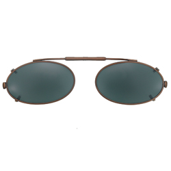 50 mm  Low Oval Brown Polarized with Gold Frame