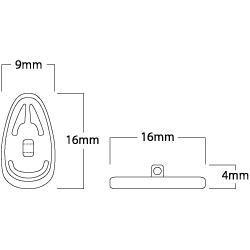 16 mm Symmetrical, Silicone, Screw Nose Pad (bag of 25 pairs)