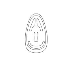 16 mm Symmetrical, Silicone, Snap Nose Pad (bag of 25 pairs)