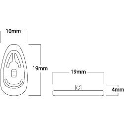 19 mm Symmetrical, Silicone, Screw Nose Pad (bag of 25 pairs)