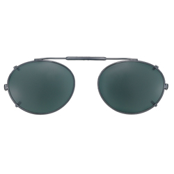 50 mm  Oval Gray Polarized with Black Frame