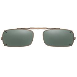 50 mm  True Rectangle Brown Polarized with Gunmetal Frame