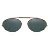 52 mm  Almond Gray Polarized with Gold Frame