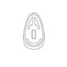 16 mm Symmetrical, Silicone, Snap Nose Pad (bag of 25 pairs)