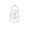 17 mm Symmetrical, Silicone, Snap Nose Pad (bag of 25 pairs)