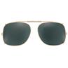54 mm  Square Gray Polarized with Gold Frame